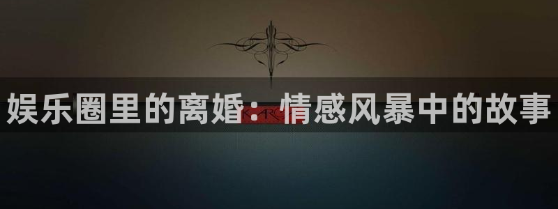 奇亿娱乐手机app下载：娱乐圈里的离婚：情感风暴中的故事